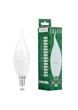 Лампа светодиодная SAFFIT SBC3720 Свеча на ветру E14 20W 230V 4000K
