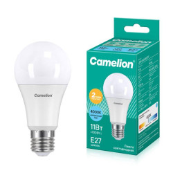 Лампа светодиодная LED11-A60/845/E27 11Вт грушевидная 4500К бел. E27 880лм 220-240В Camelion 12036