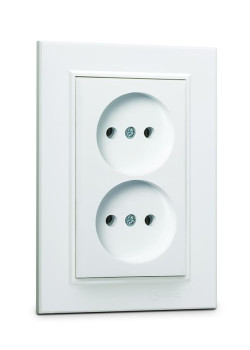 Розетка 2-я б/з СП Karea 16А IP20 бел. Makel 56001017