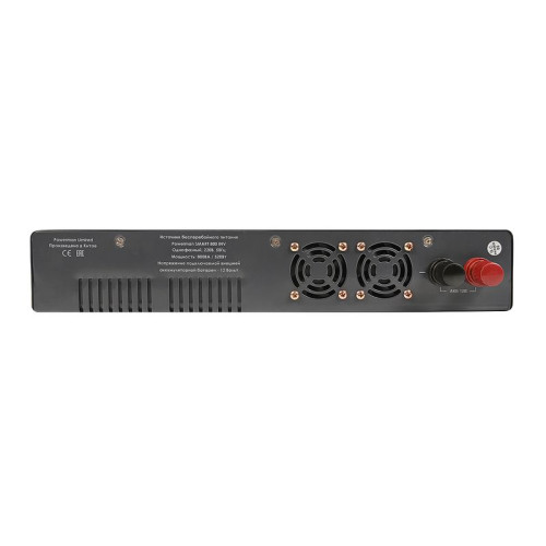 Источник бесперебойного питания/ POWERMAN Smart 800 INV, black, line-interactive, 800VA/480W, 140-275V, 2 Euro sockets, external battery 12V from 45Ah to 200Ah (not included), charging current 13A, LCD display, wall-mounted, 410mm x 268mm x 70mm, 8.98 kg. Источник бесперебойного питания/ POWERMAN Smart 800 INV, black, line-interactive, 800VA/480W, 140-275V, 2 Euro sockets, external battery 12V from 45Ah to 200Ah (not included), charging current 13A, LCD display, wall-mounted, 410mm x 268mm x 70mm, 8.98 kg.