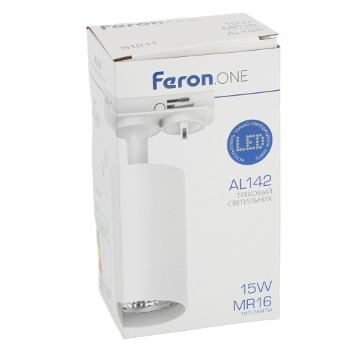 Светильник Feron.ONE AL142 трековый однофазный на шинопровод под лампу GU10, белый
