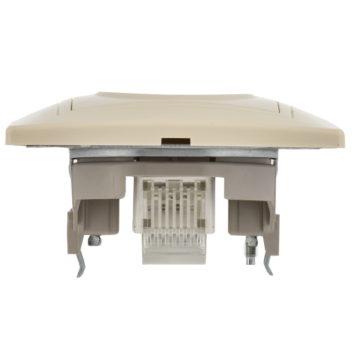 KVARTA Розетка 2-местная RJ11+RJ45 кат.5е РК/Т12-ККм кремовый GENERICA KVARTA Розетка 2-местная RJ11+RJ45 кат.5е РК/Т12-ККм кремовый GENERICA