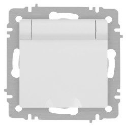 Розетка Accent 6-203-01М 2P+E Schuko с крышкой 16А-250В IP20 СУ бел. матов. Intro Б0063713