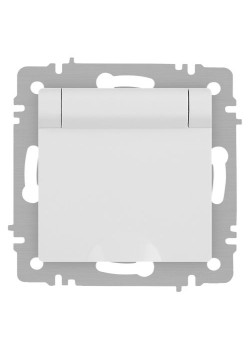 Розетка Accent 6-203-01М 2P+E Schuko с крышкой 16А-250В IP20 СУ бел. матов. Intro Б0063713