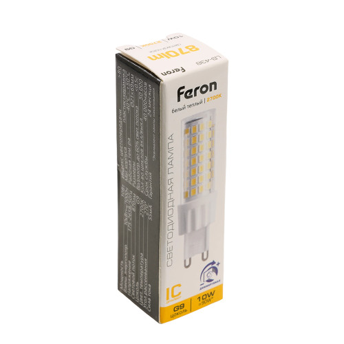 Лампа светодиодная диммируемая Feron LB-438 G9 10W 175-265V 2700K