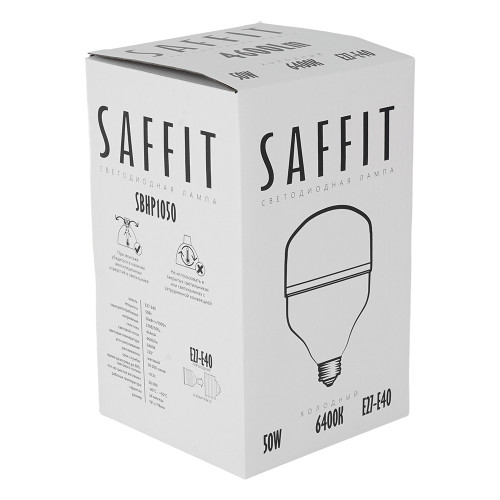 Лампа светодиодная SAFFIT SBHP1050 E27-E40 50W 230V 6400K Лампа светодиодная SAFFIT SBHP1050 E27-E40 50W 230V 6400K