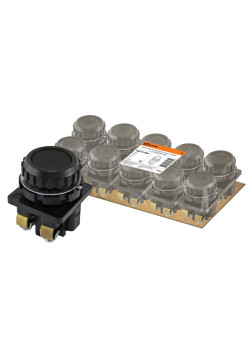 Выключатель кнопочный КЕ 011-У2-исп.2 черный 1з+1р 10A 660B IP40 TDM