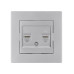 Розетка компьютерная двойная RJ45 серебр. металлик Розетка компьютерная двойная RJ45 серебр. металлик
