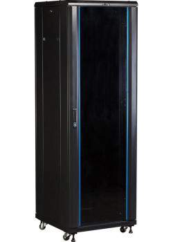 Шкаф коммутационный Lanmaster (TWT-CBB-42U-6X8-P1) напольный 42U 600x800мм пер.дв.перфор. задн.дв.перфор.2-хст. 2 бок.пан. 800кг черный 726мм 92кг 2055мм IP20 металл