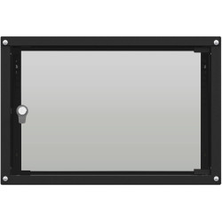 Шкаф коммутационный NTSS Lime (NTSS-WL9U5545GS-BL) настенный 9U 550x450мм пер.дв.стекл несъемн.бок.пан. 30кг черный 370мм 12кг 110град. 500мм IP20 сталь