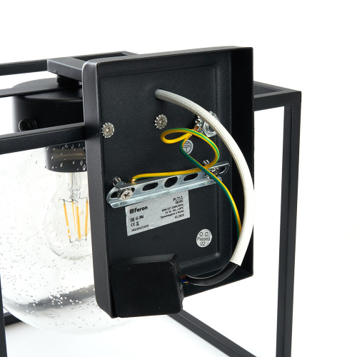 Светильник садово-парковый Feron PL711 на стену вниз  60W E27 230V, черный