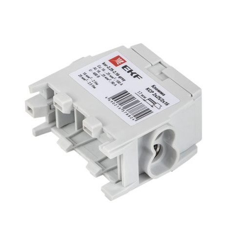Клемма распределительная КСР с двойным винтом 2x25/2x16 серая EKF