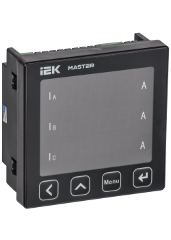 Амперметр цифровой щитовой трехфазный RS-485 96х96 LED MASTER IEK