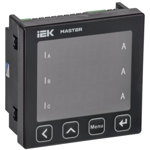Амперметр цифровой щитовой трехфазный RS-485 96х96 LED MASTER IEK