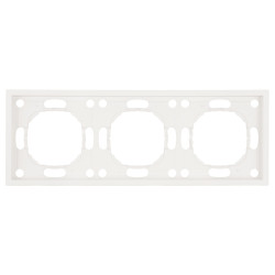 Рамка STEKKER, PFR00-5003-01 3-местная, серия Эмили, белый фарфор, soft touch