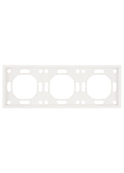 Рамка STEKKER, PFR00-5003-01 3-местная, серия Эмили, белый фарфор, soft touch