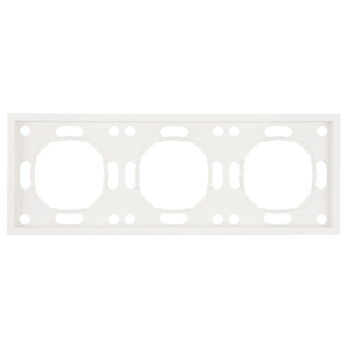 Рамка STEKKER, PFR00-5003-01 3-местная, серия Эмили, белый фарфор, soft touch