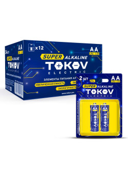 Элемент питания алкалиновый LR6/AA (блист.2шт) TOKOV ELECTRIC TKE-ALS-LR6/B2