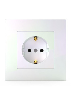 Розетка 1-м СП Pixel 16А IP20 с заземл. защ. шторки в сборе перламутр. TOKOV ELECTRIC TKE-PX-R1FZSF-C04