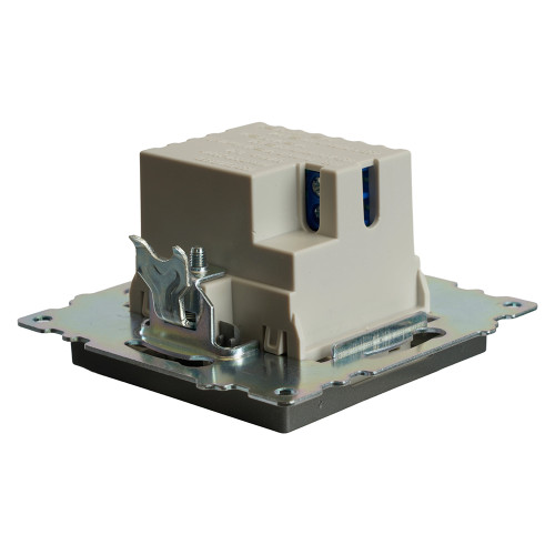 Розетка 2-местная USB + type C (механизм), 250В, 3А, max 20W, серия Катрин, графит, GLS10-7116-06 Розетка 2-местная USB + type C (механизм), 250В, 3А, max 20W, серия Катрин, графит, GLS10-7116-06