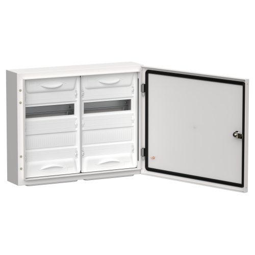 TITAN 5 Корпус металлический ЩРн-48 (2х24) 460х570х140мм IP54 белый (одна дверь) IEK