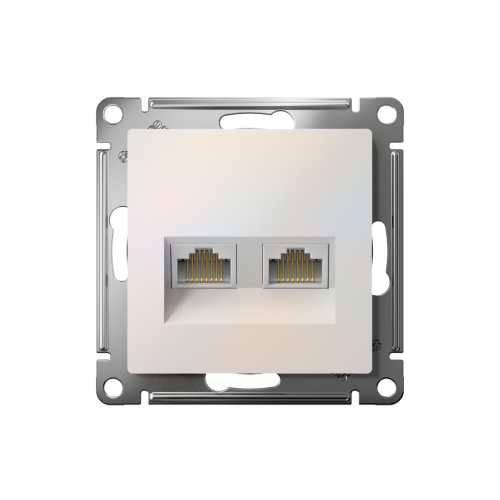 ATLASDESIGN РОЗЕТКА двойная компьютерная RJ45+RJ45 кат. 5e, механизм, ЖЕМЧУГ ATLASDESIGN РОЗЕТКА двойная компьютерная RJ45+RJ45 кат. 5e, механизм, ЖЕМЧУГ