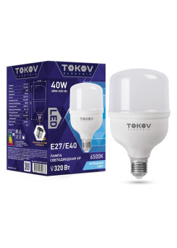Лампа светодиодная 40Вт HP 6500К Е40/Е27 176-264В TOKOV ELECTRIC TKE-HP-E40/E27-40-6.5K