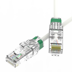 Патч-корд неэкранированный SLIM CAT6A U/UTP 4х2, 28 AWG, LSZH, белый, 0,5м