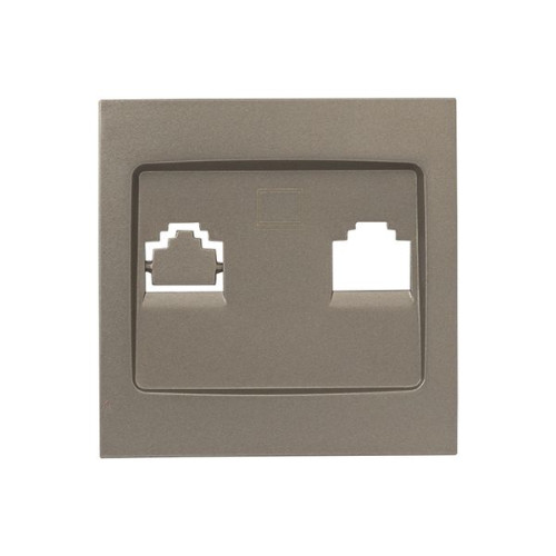 Валенсия лиц. панель розетки RJ-45 1-местная кашемир EKF