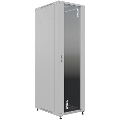Шкаф серверный NTSS Премиум (NTSS-R32U6080GS) напольный 32U 600x800мм пер.дв.стекл металл 900кг серый 1542мм 71.3кг 1542мм IP20 сталь