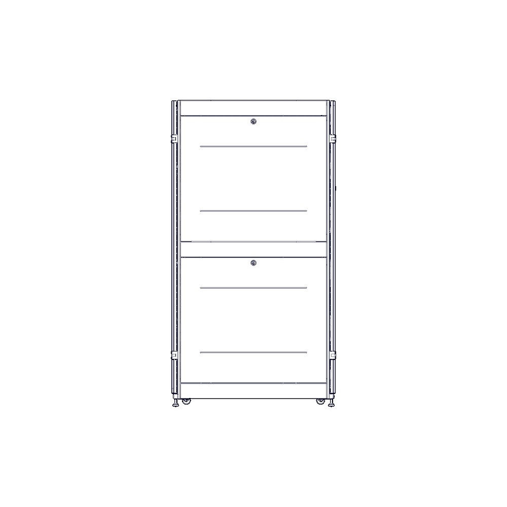 Шкаф Systeme Electric, серия Uniprom, 42U-600/1070, боковые панели 4шт, черный