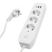 Удлинитель 3-местный c/з 3x1 мм2, 1,8 м, 250В, 10А, 2USB+1Type-C 2,4А, серия Home plus, белый STEKKER HM08-33-02 Удлинитель 3-местный c/з 3x1 мм2, 1,8 м, 250В, 10А, 2USB+1Type-C 2,4А, серия Home plus, белый STEKKER HM08-33-02