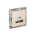 ATLASDESIGN USB РОЗЕТКА А+С, 5В/2,4А, 2х5В/1,2А, механизм, БЕЖЕВЫЙ ATLASDESIGN USB РОЗЕТКА А+С, 5В/2,4А, 2х5В/1,2А, механизм, БЕЖЕВЫЙ