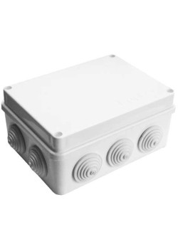Коробка распределительная ОП 150х110х70мм IP54 10 выходов 10 гермовводов крышка на винтах бел. Epplast 210313