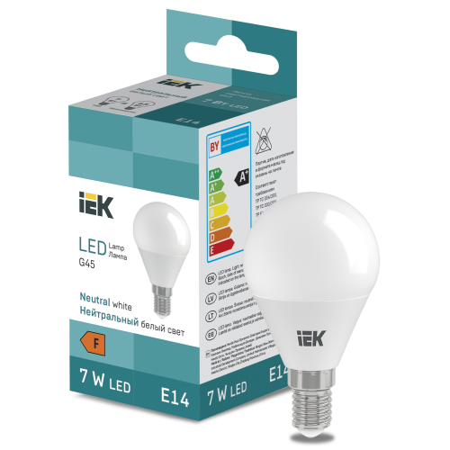 LED Globe G45 600lm 4000K E14 IEK