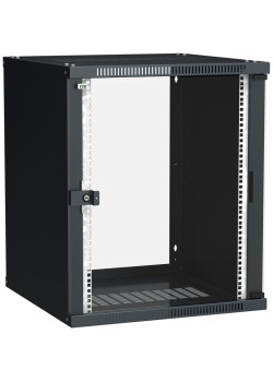 Шкаф LINEA WE 15U 600x650мм дверь стекло черн. ITK LWE5-15U67-GF