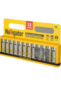 Элемент питания алкалиновый AA/LR6 94 782 NBT-NE-LR6-BP12 (блист.12шт) NAVIGATOR 94782