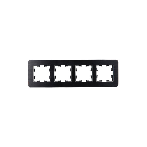 BRITE Рамка 4-местная РУ-4-1-Бр металл черный RE AL IEK BRITE Рамка 4-местная РУ-4-1-Бр металл черный RE AL IEK