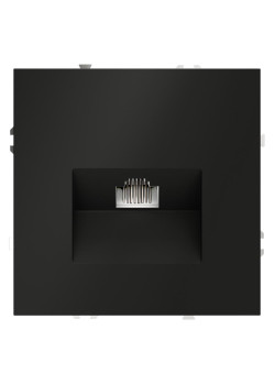 Розетка компьютерная 1-м СП S70 RJ45 кат.6 механизм черн. матов. Voltum VLS060108
