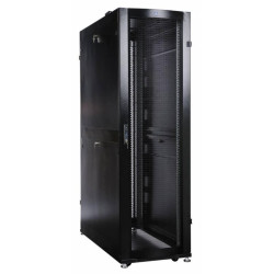 Шкаф серверный ЦМО (ШТК-СП-48.6.12-44АА-9005) напольный 48U 600x1190мм пер.дв.перфор. задн.дв.перфор. 2 бок.пан. направл.под закл.гайки 1350кг черный 890мм 150кг 180град. 2215мм IP20 сталь