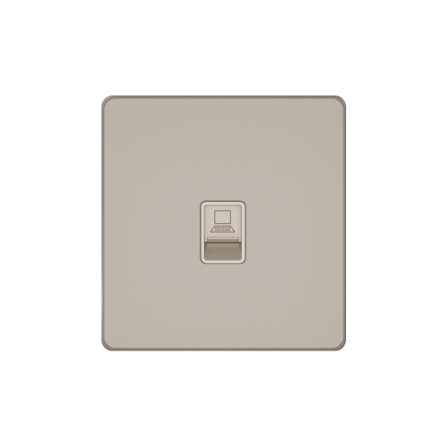 Systeme Infinity, Розетка информационная С/У RJ-45 кат.5e, Песчаный берег Systeme Infinity, Розетка информационная С/У RJ-45 кат.5e, Песчаный берег