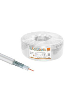 Кабель коаксиальный RG 6 CCS (100м) для внутр. прокладки белый народный