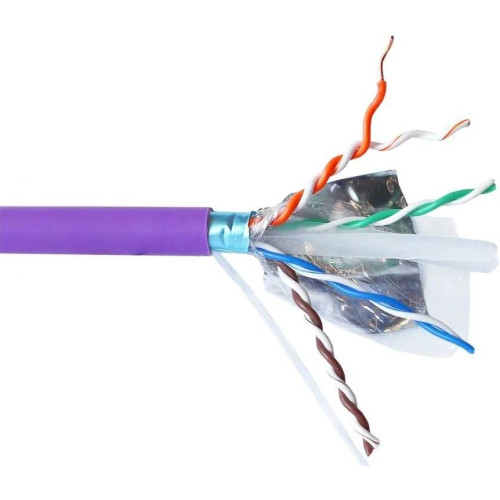 Кабель информационный Lanmaster LAN-6AUMTP-HFLT-VI кат.6A UTP 4 пары 23AWG LSZH внутренний 305м фиолетовый Кабель информационный Lanmaster LAN-6AUMTP-HFLT-VI кат.6A UTP 4 пары 23AWG LSZH внутренний 305м фиолетовый