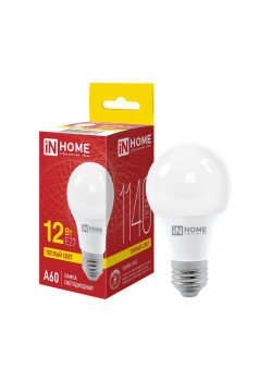 Лампа светодиодная LED-A60-VC 12Вт грушевидная 3000К тепл. бел. E27 1140лм 230В IN HOME 4690612020235