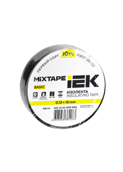 MIXTAPE BASIC Изолента 0,13х15мм черная 10м IEK