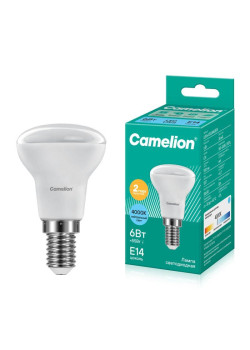 Лампа светодиодная LED6 R50/845/E14 6Вт 4500К бел. E14 480лм 220-240В Camelion 11659