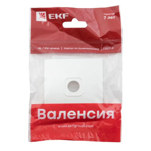 Валенсия лиц. панель розетки TV 1-местная 75Ом 5-862МГц жемчуг EKF