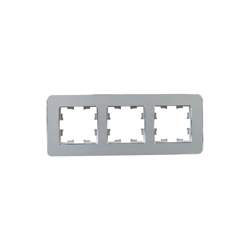 BRITE Рамка 3-местная РУ-3-1-Бр металл алюминий RE IEK BRITE Рамка 3-местная РУ-3-1-Бр металл алюминий RE IEK