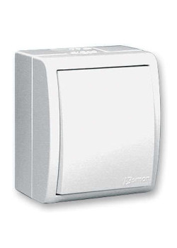 Выключатель 1-кл. ОП Simon 15 Aqua 10А IP54 с подсветкой винтов. зажим бел. Simon 1594104-030