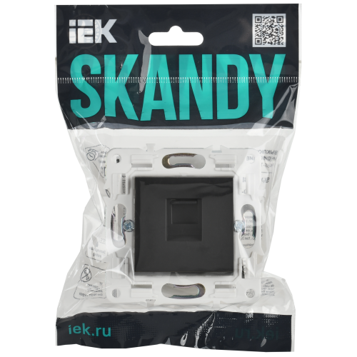 SKANDY Розетка компьютерная RJ45 кат.5E SK-K01T титан IEK SKANDY Розетка компьютерная RJ45 кат.5E SK-K01T титан IEK